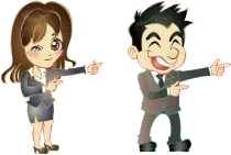 スーツ姿2人