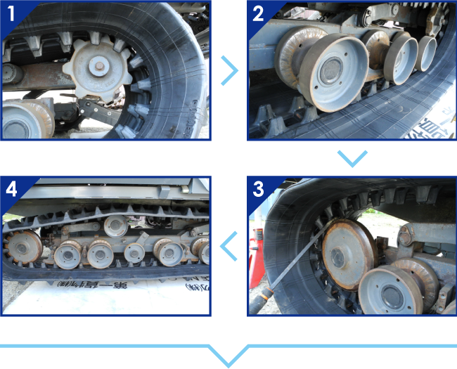 ゴムクローラー交換方法