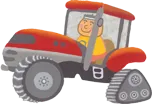 トラクターのイラスト
